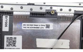 Lenovo 5CB1M46860 C-Cover with keyboard, Italian, Arctic Grey, Backlight, Fingerprint, UK