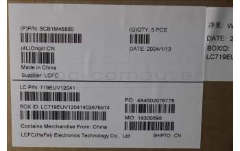 Lenovo 5CB1M46880 C-Cover with keyboard, Czech/Slovakian, Arctic Grey, Backlight, UK