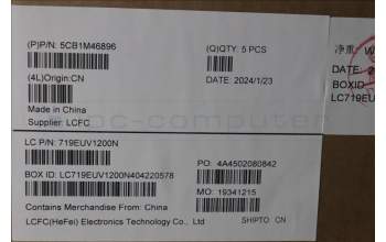 Lenovo 5CB1M46896 C-Cover with keyboard, Nordic, Arctic Grey, Backlight, UK