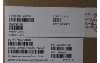 Lenovo 5CB1M46898 C-Cover with keyboard, Russian, Arctic Grey, Backlight, US