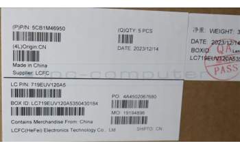 Lenovo 5CB1M46950 C-Cover with keyboard, German, Frost Blue, Backlight, UK