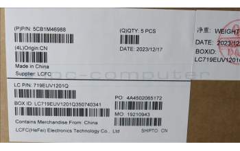 Lenovo 5CB1M46988 C-Cover with keyboard, Italian, Abyss Blue, Backlight, Fingerprint, UK