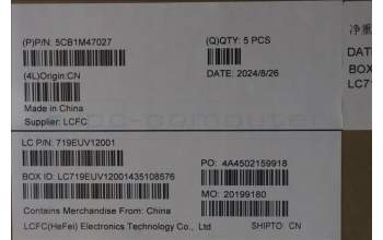 Lenovo 5CB1M47027 C-Cover with keyboard, Slovenian, Abyss Blue, Backlight, UK