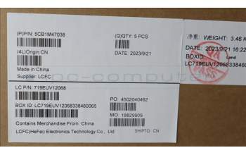 Lenovo 5CB1M47038 COVER Upper Case ASM_ITA L 83EMAGFP NBL