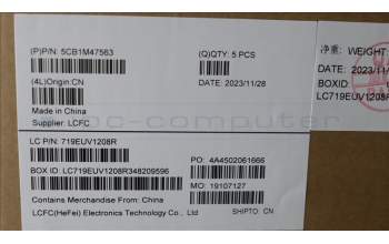 Lenovo 5CB1M47563 C-Cover with keyboard, Italian, Abyss Blue, Non-Backlight, UK