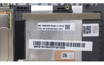 Lenovo 5CB1M47824 C-Cover with keyboard, French, Arctic Grey, Fingerprint, US