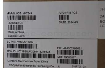 Lenovo 5CB1M47849 C-Cover with keyboard, Belgian, Arctic Grey, Non-Fingerprint, UK