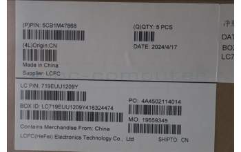 Lenovo 5CB1M47868 C-Cover with keyboard, Portuguese, Arctic Grey, Non-Fingerprint, UK