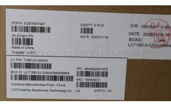 Lenovo 5CB1M47947 C-Cover with keyboard, US English Euro, Abyss Blue, Fingerprint, US