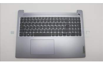 Lenovo 5CB1M48035 C-Cover with keyboard, Belgian, Arctic Grey, Non-Backlight, Non-Fingerprint, UK