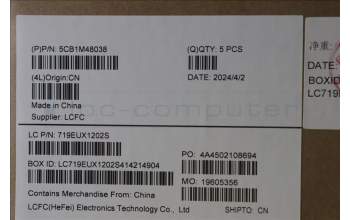 Lenovo 5CB1M48038 C-Cover with keyboard, Switzerland, Arctic Grey, Non-Backlight, Non-Fingerprint, UK