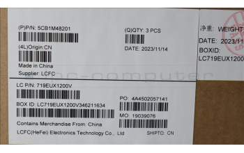 Lenovo 5CB1M48201 C-Cover with keyboard, German, Arctic Grey, Backlight, Non-Fingerprint, UK