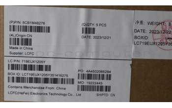 Lenovo 5CB1M48276 C-Cover with keyboard, Portuguese, Abyss Blue, Backlight, Non-Fingerprint, UK