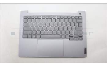 Lenovo 5CB1M48325 C-Cover with keyboard, Arabic, Arctic Grey, Backlight, US
