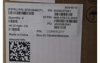 Lenovo 5CB1M48371 C-Cover with keyboard, Italian, Arctic Grey, Non-Backlight, UK