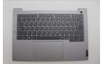 Lenovo 5CB1M48384 C-Cover with keyboard, UK English, Arctic Grey, Non-Backlight, UK