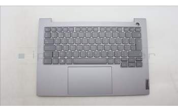 Lenovo 5CB1M48460 C-Cover with keyboard, Belgian, Arctic Grey, Backlight, UK