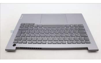 Lenovo 5CB1M48469 C-Cover with keyboard, German, Arctic Grey, Backlight, UK