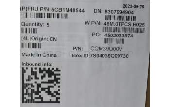 Lenovo 5CB1M48544 COVER Upper Case ASM_SWS W21KH AGBL U