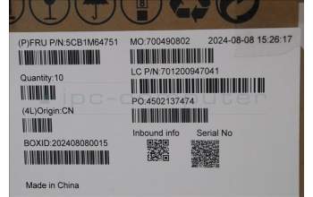 Lenovo 5CB1M64751 C-Cover with keyboard, UK English, White, UK