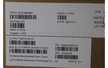 Lenovo 5CB1M64860 C-Cover with keyboard,UK English,White Backlight