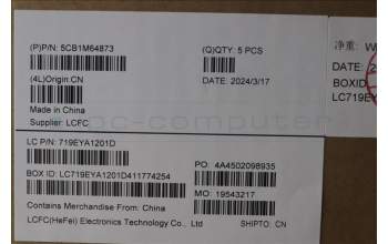 Lenovo 5CB1M64873 C-Cover with keyboard, Nordic, White Backlight, UK