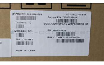 Lenovo 5CB1M65399 COVER Upper Case ASM_ENG C 83DV RGB