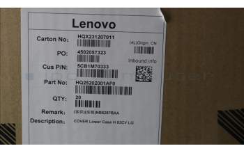 Lenovo 5CB1M70333 COVER Lower Case H 83CV LG