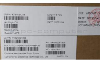 Lenovo 5CB1N34238 FRU KT4D0_A_COVER_AL_ASSY_FHD_5M