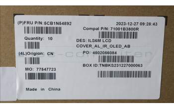 Lenovo 5CB1N54892 LCD Cover W/Ant C83DC OLEDIR AL AB