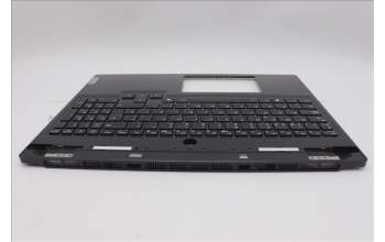 Lenovo 5CB1N61435 C-Cover with keyboard, Spanish, Eclipse Black, White Backlight, UK