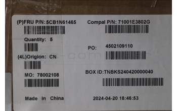 Lenovo 5CB1N61465 C-Cover with keyboard, UK English, Eclipse Black, RGB Backlight, UK