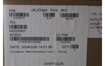 Lenovo 5CB1N62179 COVER Cover L 83DN HINGE_CAP L_G