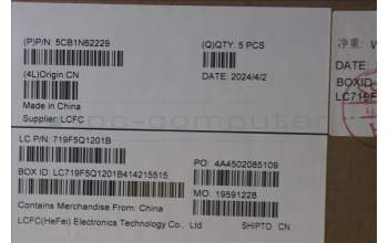 Lenovo 5CB1N62229 C-Cover with keyboard, German, Luna Grey, w/puresight pro logo, UK