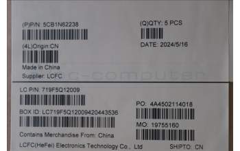 Lenovo 5CB1N62238 COVER Upper Case ASM_NORDIC L 83DNLG PS