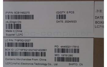 Lenovo 5CB1N62270 C-Cover with keyboard,Portuguese,Tidal Teal,w/puresight pro logo