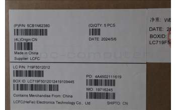 Lenovo 5CB1N62380 C-Cover with keyboard, Italian, Fingerprint, Forcepad, UK