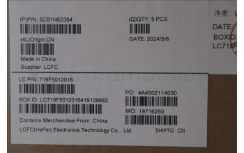 Lenovo 5CB1N62384 C-Cover with keyboard, Greek, Fingerprint, Forcepad, US