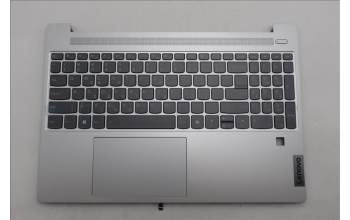 Lenovo 5CB1N65004 C-Cover with keyboard, Greek, Cloud Grey, Backlight, Fingerprint, US