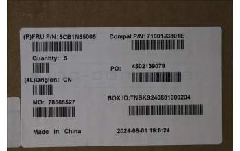 Lenovo 5CB1N65005 C-Cover with keyboard, US English Euro, Cloud Grey, Backlight, Fingerprint, US