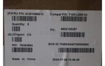 Lenovo 5CB1N65013 C-Cover with keyboard, UK English, Cloud Grey, Backlight, Fingerprint, UK