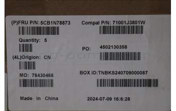 Lenovo 5CB1N78873 C-Cover with keyboard, German, Cloud Grey, Backlight, Fingerprint, UK