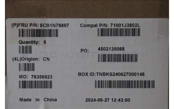 Lenovo 5CB1N78897 C-Cover with keyboard, Spanish, Cloud Grey, Backlight, Non-Fingerprint, UK