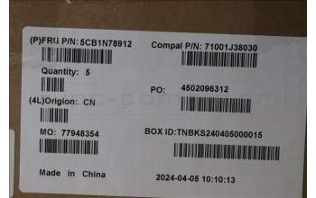 Lenovo 5CB1N78912 COVER UpperCase_CZE/SLK C 83G1 CG NFP BL