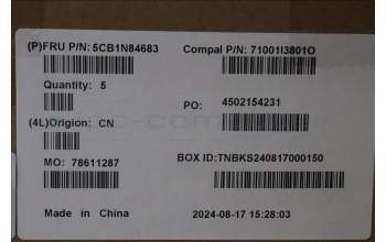 Lenovo 5CB1N84683 C-Cover with keyboard, Arabic, Luna Grey, RGB Backlight, US