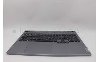 Lenovo 5CB1N84698 C-Cover with keyboard, Belgian, Luna Grey, RGB Backlight, UK