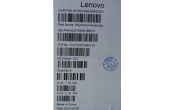 Lenovo 5CB1N84752 C-Cover with keyboard, Belgian, Tidal Teal, w/puresight pro logo, UK