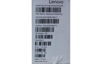 Lenovo 5CB1N84771 C-Cover with keyboard, German, Tidal Teal, UK