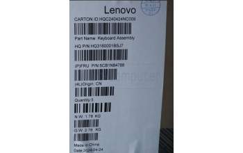 Lenovo 5CB1N84788 C-Cover with keyboard, Nordic, Tidal Teal, w/puresight pro logo, UK