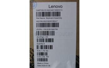Lenovo 5CB1N90765 C-Cover with keyboard, English, Luna Grey, w/puresight pro logo, US